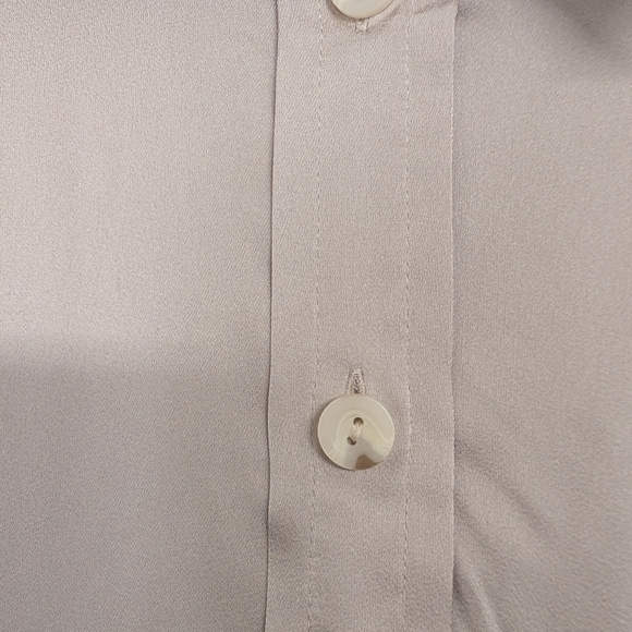 H&M BEIGE SATIN MAXI DRESS SIZE LARGE - Picture 4 of 6